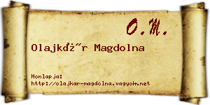 Olajkár Magdolna névjegykártya