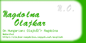 magdolna olajkar business card